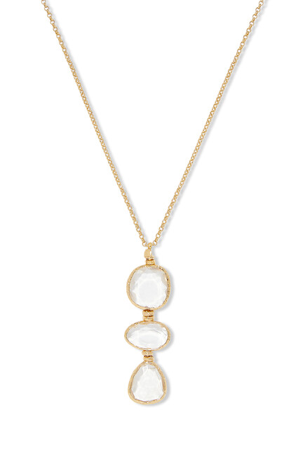 Sireine Long Necklace, Gold-Plated Metal
